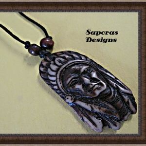 Handmade Native America Indian Chief Necklace